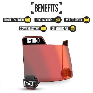 VZR3® Football Visor Clear Red