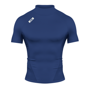 Nxtrnd Core Turtleneck Compression Short Sleeve Navy Blue