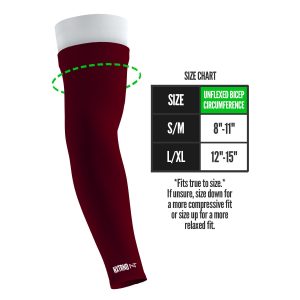 Double Arm Sleeves Maroon (1 Pair)