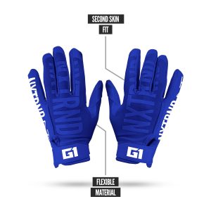 G1® Youth Football Gloves Blue