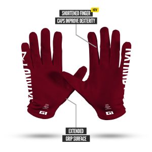 G1® Pro Football Gloves Maroon