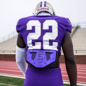 B-PLATE® Football Back Plate Chrome Purple
