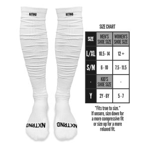 XTD® Scrunch Football Socks White