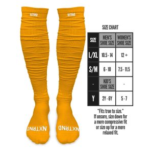 XTD® Scrunch Football Socks Yellow